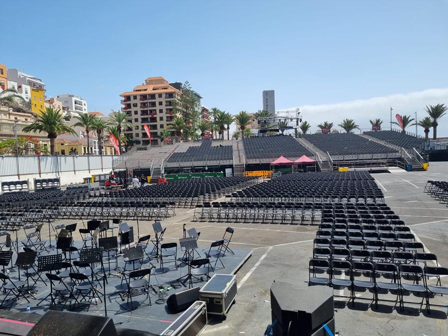 Foto de este martes, 15 de julio, del recinto central de la Bajada.