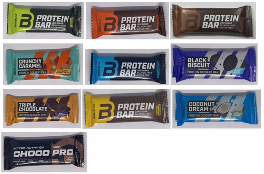 Imagen de las barritas de proteínas de BioTechUSA. - AESAN