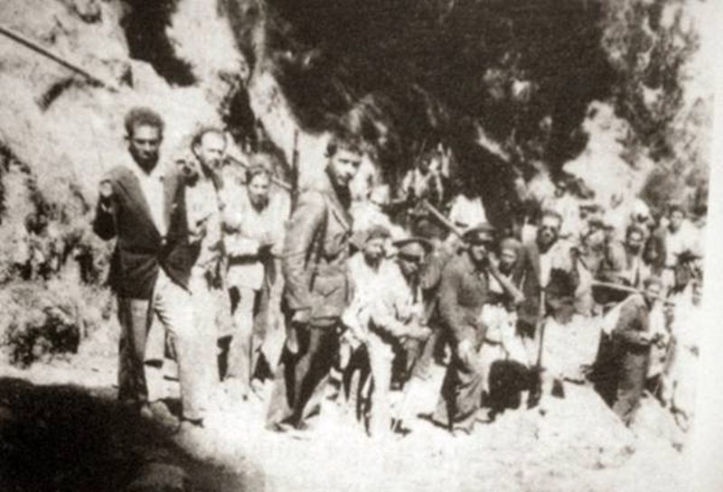 Grupo de alzados en los montes de Garafía.